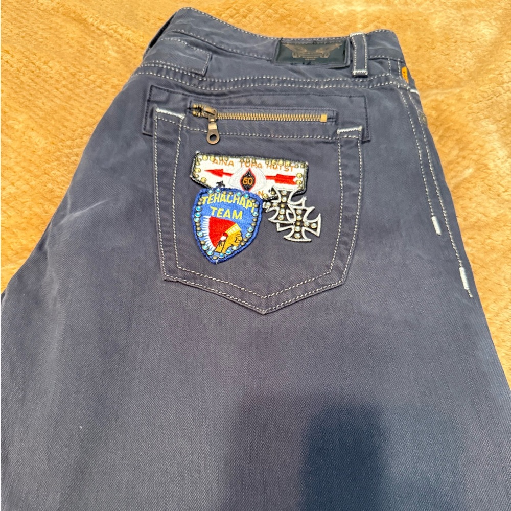 Robin's Jean Gray Relaxed Denim with Embellished Back.